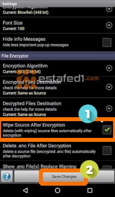تثبيت تطبيق SSE - File/Text Encryption تشفير الهاتف ومسح الملفات بعد عملية التشفير