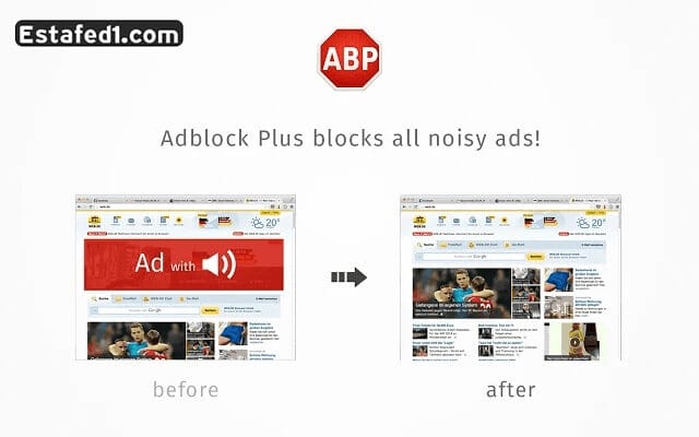 أهم إضافات جوجل كروم  Adblock Plus