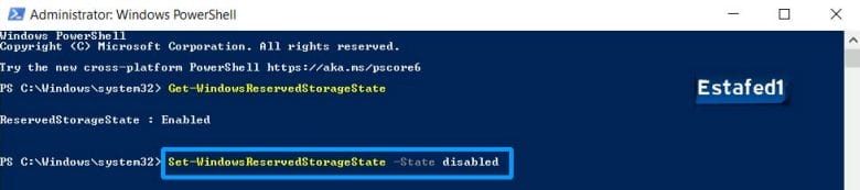 Set-WindowsReservedStorageState -State disabled