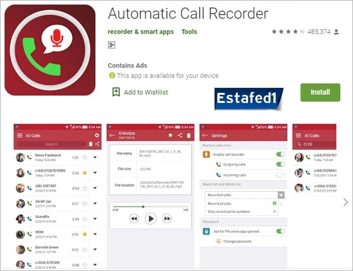 أحسن تطبيق لتسجيل المكالمات Automatic Call Recorder by RSA
